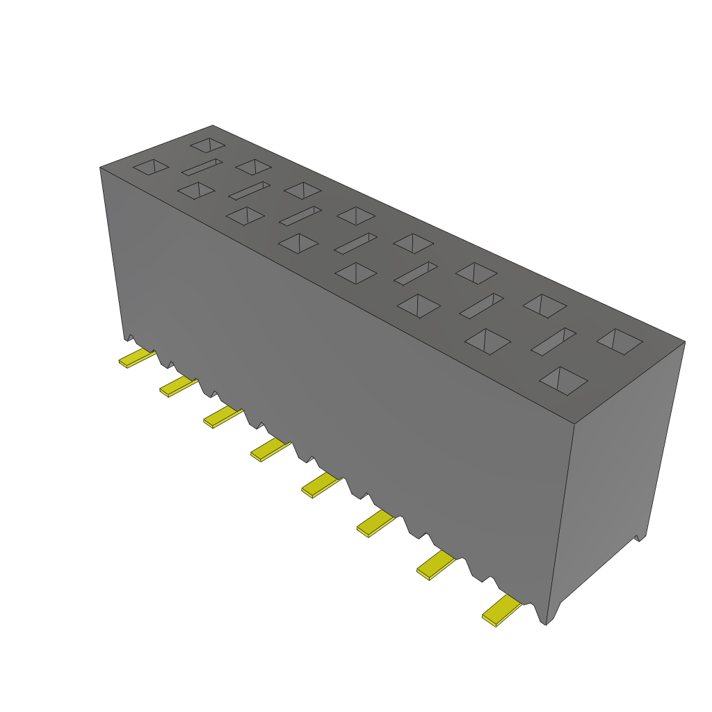 Samtec-SSM-107-T-DV-TR Steckverbinderleisten und Leiterplattenbuchsen Conn Socket Strip SKT 14 POS 2.54mm Solder ST Top Entry SMD T/R