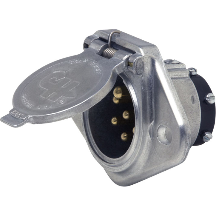 Littelfuse-12063 Steckverbinder, rund Conn Circular PL 7 POS Spring Clamp ST Flange Mount 7 Terminal 1 Port Bulk