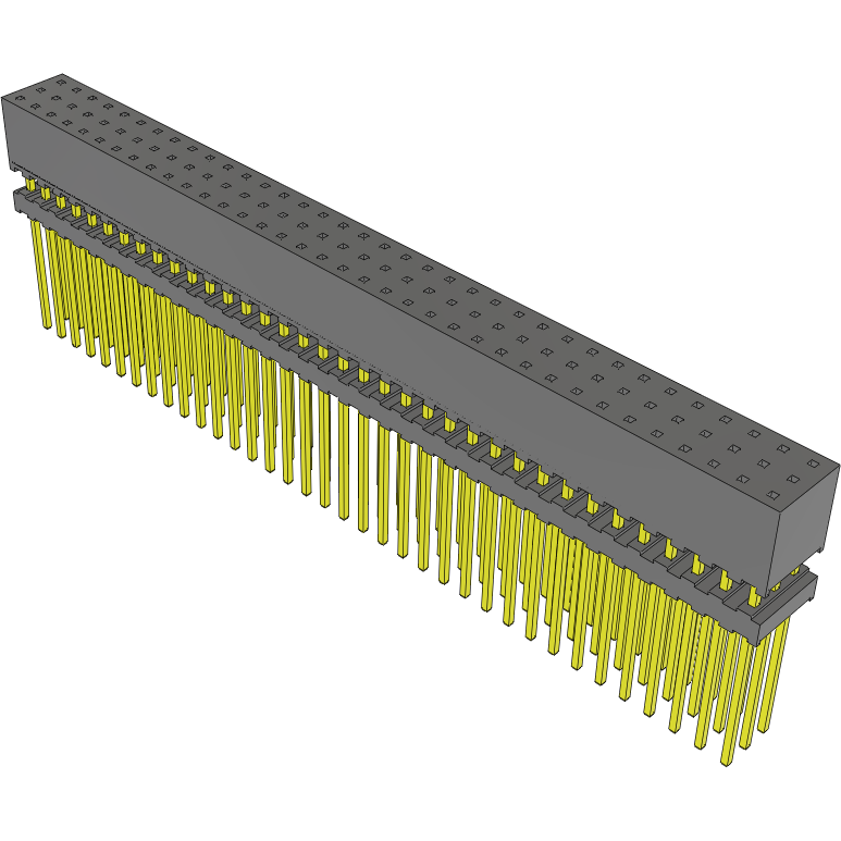 Samtec-ESQT-136-02-G-T-400 Connector Headers and PCB Receptacles Conn Elevated Socket SKT 108 POS 2mm Solder ST Top Entry Thru-Hole Tube