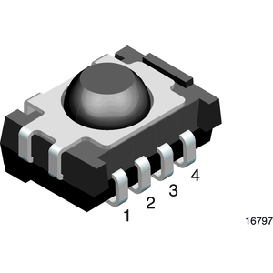 Vishay-TSOP6438TT IR-Remote-Empfänger IR Remote Receiver 38kHz 100° 18m 4-Pin SMD T/R