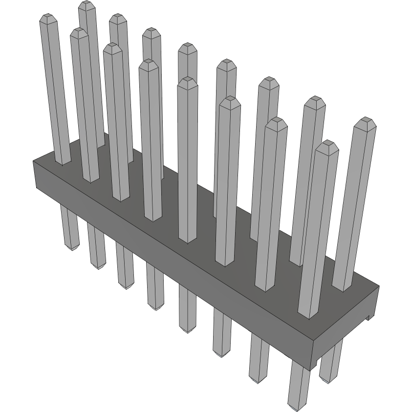 Samtec-MTMM-108-08-T-D-275 Piastre connettori e prese PCB Conn Unshrouded Header HDR 16 POS 2mm Solder ST Top Entry Thru-Hole Bulk