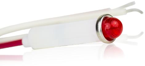 Visual Communications-2191U1-24V Panel Mount Indicators Panel Mount Indicator Round 0.31" LED 24V Wire Red