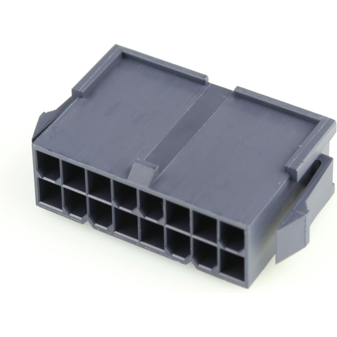 Molex-46993-1610 Einzeladersteckverbinder, Gehäuse Conn Housing PL 16 POS 4.2mm Crimp ST Panel Mount Black Mini-Fit Jr™ Bag