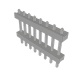 Conn Board Stacker HDR 8 POS 2mm Solder ST Top Entry Thru-Hole Bulk