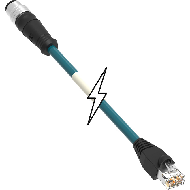 Molex-E16A06015M150 Andere Kabelbaugruppen Cable Assembly Shielded 15m 24AWG M12 Circular to RJ-45 4 to 4 POS M-M Micro-Change®