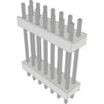 Conn Board Stacker HDR 14 POS 2.54mm Solder ST Top Entry Thru-Hole Bulk