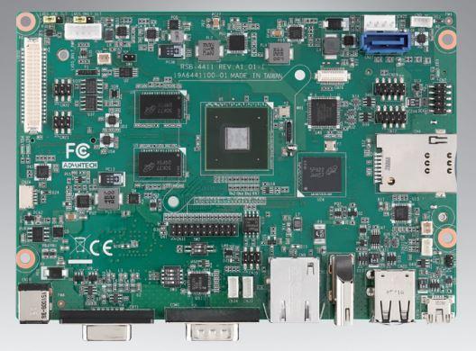 Advantech-RSB-4411CQ-PNA1E Single Board Computers - SBCs SBC, 1GHz NXP CPU 1GB DDR3 10Mbps/100Mbps/1000Mbps 1920x1080Pixels
