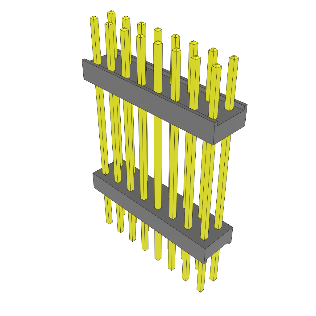 Samtec-ZW-08-13-G-D-760-265 Cabezales del conector y receptáculos PCB Conn Board Stacker HDR 16 POS 2.54mm Solder ST Top Entry Thru-Hole Bulk