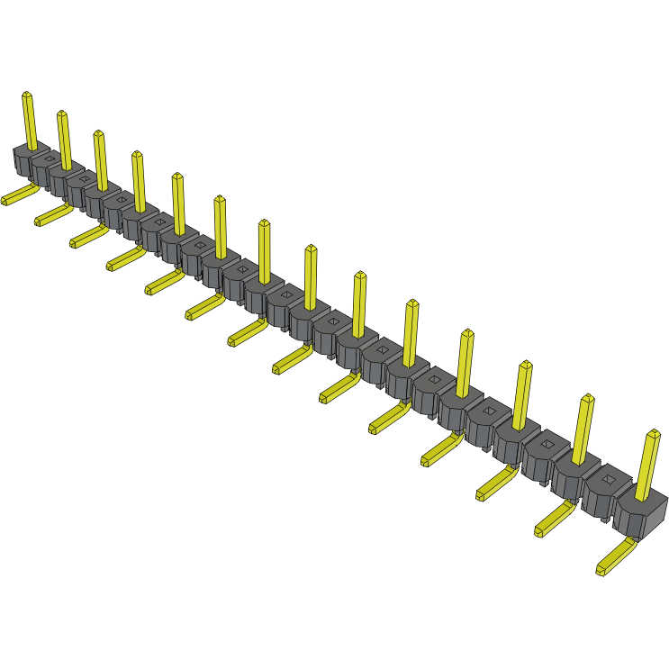 Samtec-HTSW-214-08-G-S-RA Steckverbinderleisten und Leiterplattenbuchsen Conn Unshrouded Header HDR 14 POS 5.08mm Solder RA Side Entry Thru-Hole Bulk
