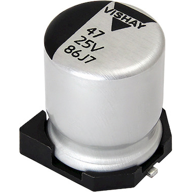 Vishay-MAL218697106E3 Aluminium-Polymer-Kondensator Cap Aluminum Polymer 33uF 50VDC 20%( 10 X 10.5mm) SMD 0.042 Ohm 2.2A 2000h 125°C T/R