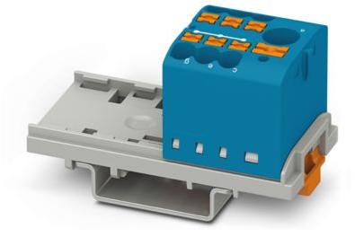 PHOENIX CONTACT-3273068 Steckverbinder, Klemmenblöcke Conn Distribution Terminal Block 7 POS Spring Clamp DIN Rail/Panel Mount 41A