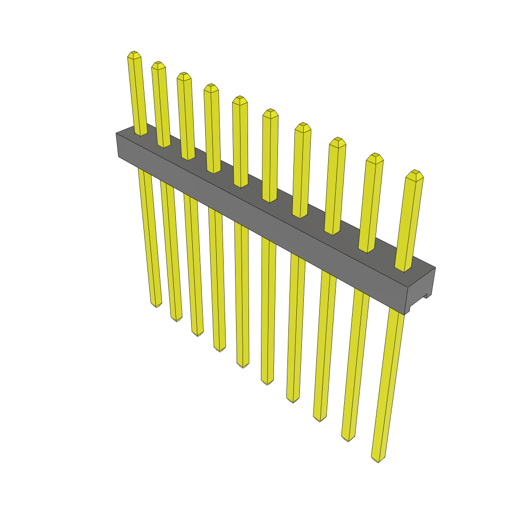 Samtec-MTMM-110-13-G-S-185 连接器插头及 PCB 插座 Conn Unshrouded Header HDR 10 POS 2mm Solder ST Top Entry Thru-Hole Bulk