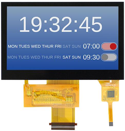 Matrix Orbital-MOP-TFT480272-43A-BLM-TPC Módulos TFT 4.3in TFT 480x272Pixels 24 Bit Parallel 472cd/m2 LED Backlight -20°C to 70°C