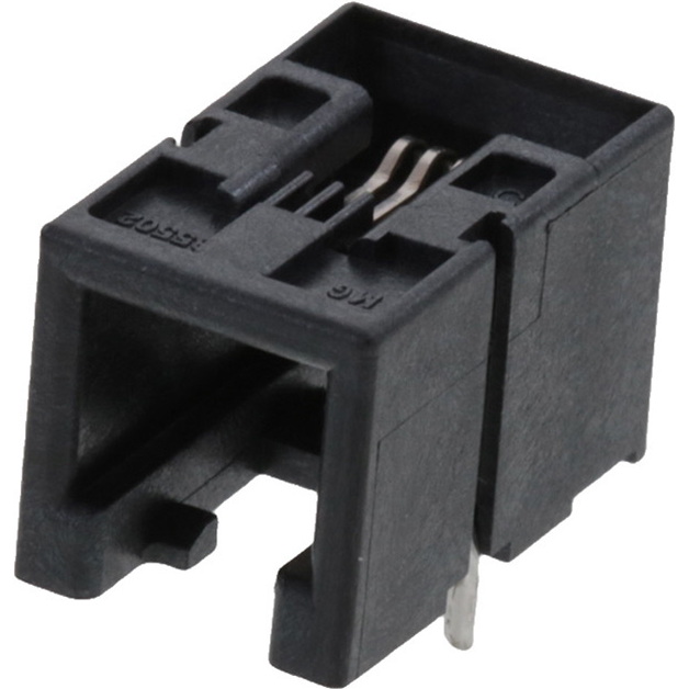 Molex-855025009 电话及电信连接器 Conn RJ-11 F 4 POS 1.27mm Solder RA SMD 4 Terminal 1 Port Cat 3 T/R