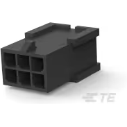 TE Connectivity-794616-6 Einzeladersteckverbinder, Gehäuse Conn Housing PL 6 POS 3mm Crimp ST Cable Mount Black Bag
