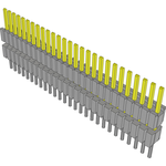 Conn Board Stacker HDR 27 POS 1.27mm Solder ST Thru-Hole Tube