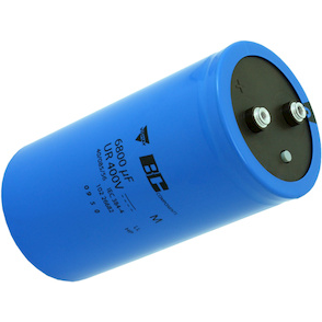 Vishay-MAL210117104E3 Capacitor Aluminum Electrolytic Cap Aluminum Lytic 0.1F 40V 20% (65 X 105mm) Clamp Mount Screw 0.007 Ohm 19.2A 15000h 85°C Bulk