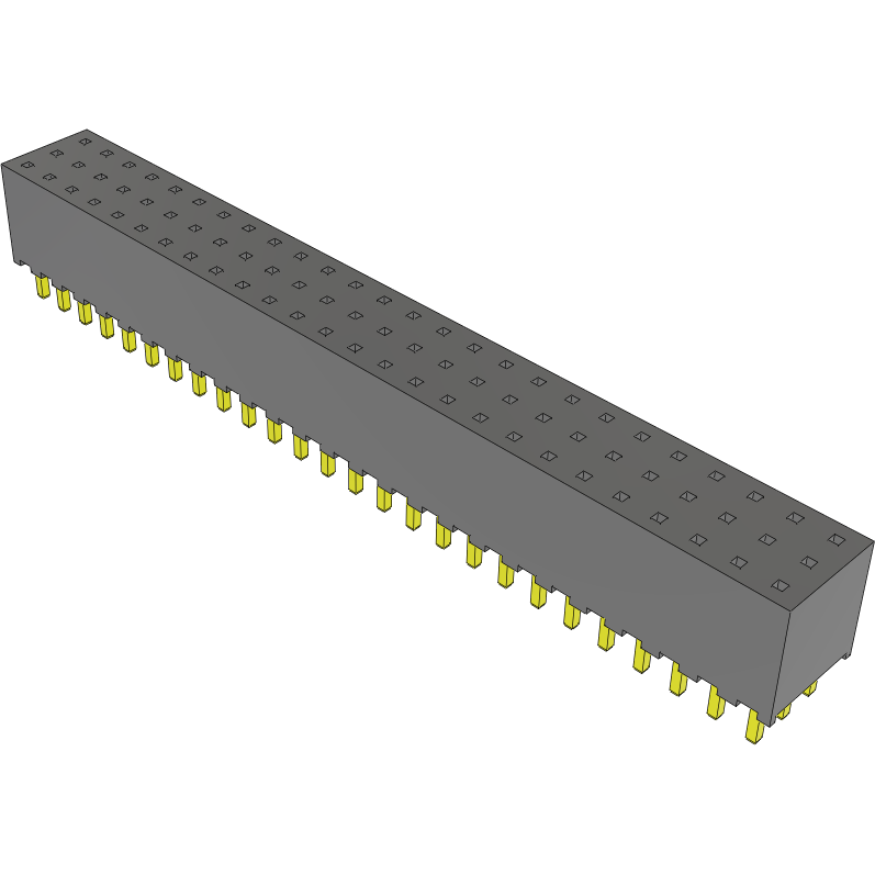 Samtec-SQT-126-01-L-T Connector Headers and PCB Receptacles Conn Socket Strip SKT 78 POS 2mm Solder ST Top Entry Thru-Hole Tube