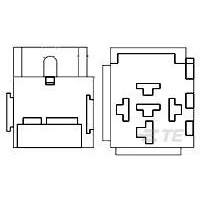 TE Connectivity-VCF4-1002 Relaissockel Relay Sockets Plug In Bracket Mount
