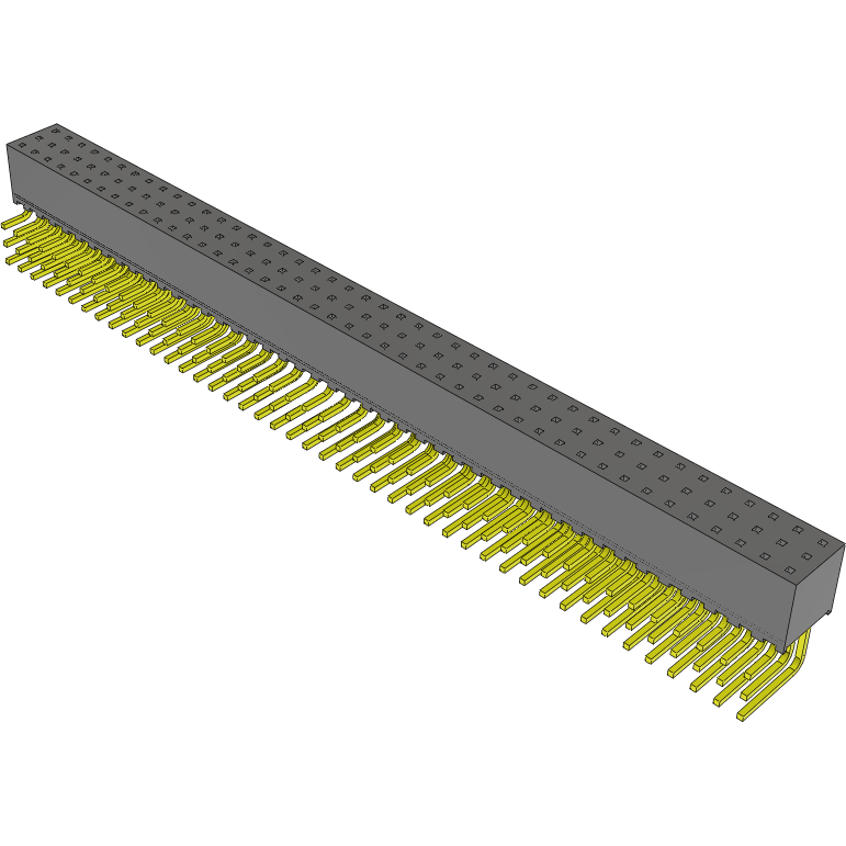 Samtec-SQT-144-01-F-T-RA Connector Headers and PCB Receptacles Conn Socket Strip SKT 132 POS 2mm Solder RA Side Entry Thru-Hole Tube
