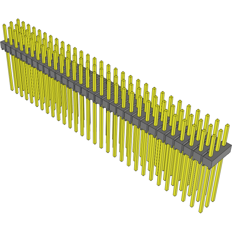 Samtec-TSW-130-11-G-T Embases de raccordement et réceptacles PCB Conn Unshrouded Header HDR 90 POS 2.54mm Solder ST Top Entry Thru-Hole Bulk