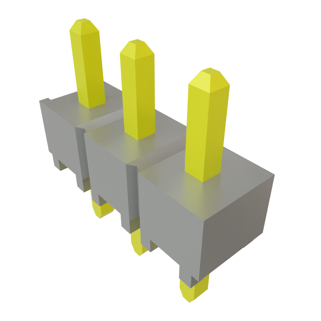 Samtec-TSW-103-06-G-S Steckverbinderleisten und Leiterplattenbuchsen Conn Unshrouded Header HDR 3 POS 2.54mm Solder ST Top Entry Thru-Hole Bulk