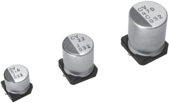 Nichicon-PCV1D271MCL1GS Aluminium-Polymer-Kondensator Cap Aluminum Polymer 270uF 20VDC 20%( 10 X 10mm) SMD 0.027 Ohm 2.3A 3000h 105°C T/R Automotive AEC-Q200