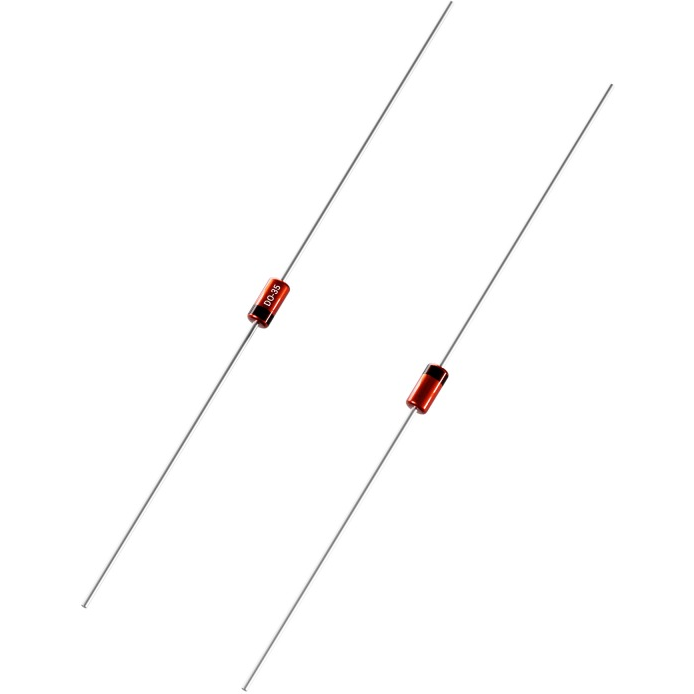 Diotec Semiconductor AG-ZPD4.7 Zener Zener Diode Single 4.7V 5% 78Ohm 500mW 2-Pin DO-35 Ammo