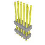 Conn Board Stacker HDR 10 POS 2mm Solder ST Top Entry Thru-Hole Bulk