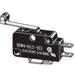 Switch Snap Action N.O./N.C. SPDT Hinge Roller Lever Solder 0.1A 125VAC 30VDC 0.29N Screw Mount