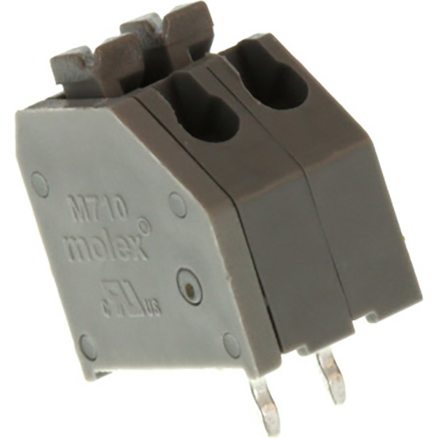 Molex-0397000702 Blocchi terminali connettore Conn Spring Terminal Block 2 POS 3.5mm Solder Thru-Hole 5A/Contact Eurostyle™