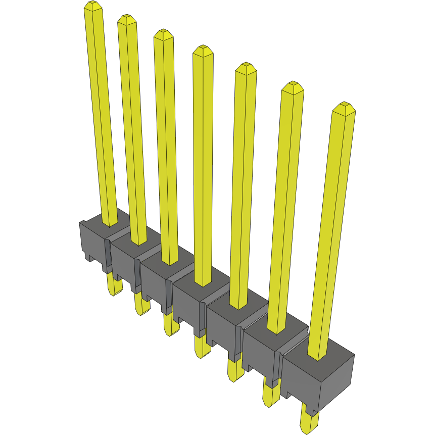 Samtec-TSW-107-15-G-S Steckverbinderleisten und Leiterplattenbuchsen Conn Unshrouded Header HDR 7 POS 2.54mm Solder ST Top Entry Thru-Hole Bulk