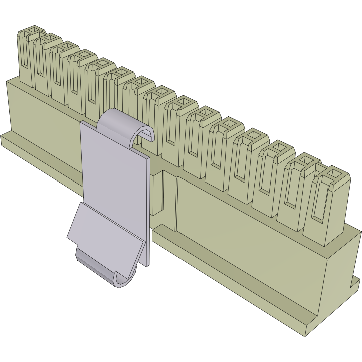 Samtec-IPD1-15-S-K-M Einzeladersteckverbinder, Gehäuse Conn Housing F 15 POS 2.54mm Crimp ST Cable Mount Tube