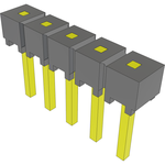 Conn Unshrouded Header HDR 5 POS 2.54mm Solder ST Top Entry Thru-Hole Bulk