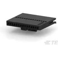 TE Connectivity-1-487545-2 Einzeladersteckverbinder, Gehäuse Conn Housing RCP 15 POS 1.27mm Crimp ST Cable Mount Black Carton