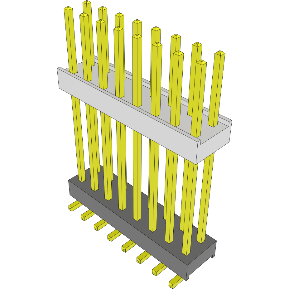 Samtec-HW-08-20-G-D-787-SM Steckverbinderleisten und Leiterplattenbuchsen Conn Board Stacker HDR 16 POS 2.54mm Solder ST Top Entry SMD Tube