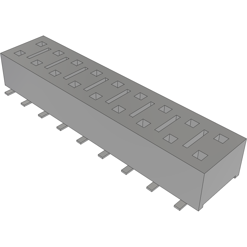 Samtec-HLE-109-02-L-DV-BE Steckverbinderleisten und Leiterplattenbuchsen Conn Socket Strip SKT 18 POS 2.54mm Solder ST SMD Tube