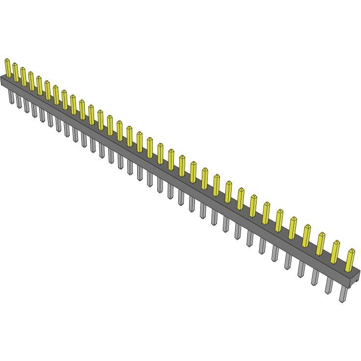 Samtec-TMM-133-01-L-S Steckverbinderleisten und Leiterplattenbuchsen Conn Unshrouded Header HDR 33 POS 2mm Solder ST Top Entry Thru-Hole Bulk