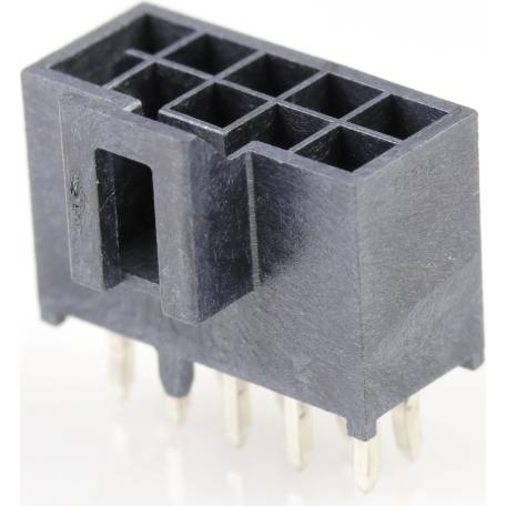 Molex-1053101310 Connector Headers and PCB Receptacles Conn Wire to Board HDR 10Power POS 2.5mm Solder ST Top Entry Thru-Hole Nano-Fit Tray