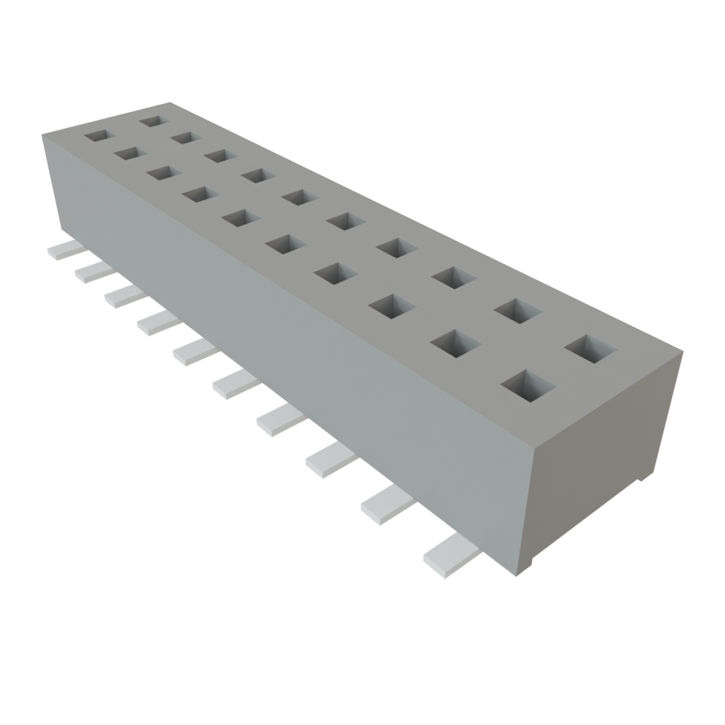 Samtec-CLP-110-02-S-D Connector Headers and PCB Receptacles Conn Socket Strip SKT 20 POS 1.27mm Solder ST Top Entry SMD TIGER CLAW™ Tube