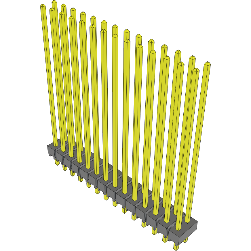 Samtec-TSW-114-21-S-D Steckverbinderleisten und Leiterplattenbuchsen Conn Unshrouded Header HDR 28 POS 2.54mm Solder ST Top Entry Thru-Hole Bulk