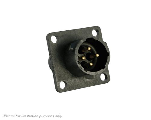 SOURIAU-UTS0104P Connector Circular Conn Circular PIN 4 POS Crimp ST Flange Mount 4 Terminal 1 Port