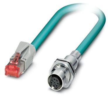 PHOENIX CONTACT-1418004 Andere Kabelbaugruppen Cable Assembly Cat 5 1m M12 Circular to RJ-45 8 to 8 POS F-M