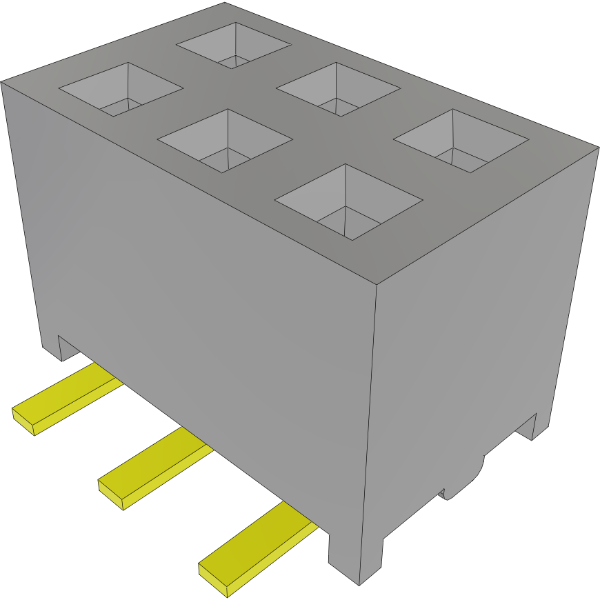 Samtec-MMS-103-02-L-DV-A Piastre connettori e prese PCB Conn Socket Strip SKT 6 POS 2mm Solder ST Top Entry SMD Tube