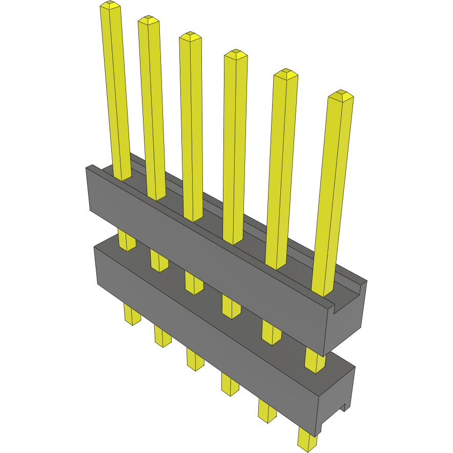 Samtec-DW-06-09-L-S-290 Piastre connettori e prese PCB Conn Board Stacker HDR 6 POS 2.54mm Solder ST Top Entry Thru-Hole Bulk