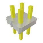 Conn Unshrouded Header HDR 4 POS 2.54mm Solder ST Top Entry Thru-Hole FLEX STACK Bulk