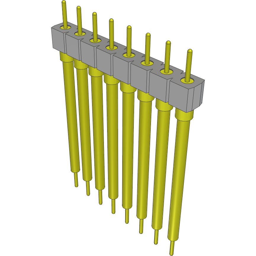 Samtec-BBS-108-G-D Connector Headers and PCB Receptacles Conn Unshrouded Header HDR 8 POS 2.54mm Solder ST Top Entry Thru-Hole Tube