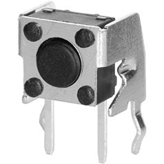 Same Sky (formerly CUI Devices)-TS11-674-135-BK-100-RA-D Conmutador táctil Switch Tactile OFF (ON) SPST Round Button PC Pins 0.05A 12VDC 100000Cycles 1N Thru-Hole Bag