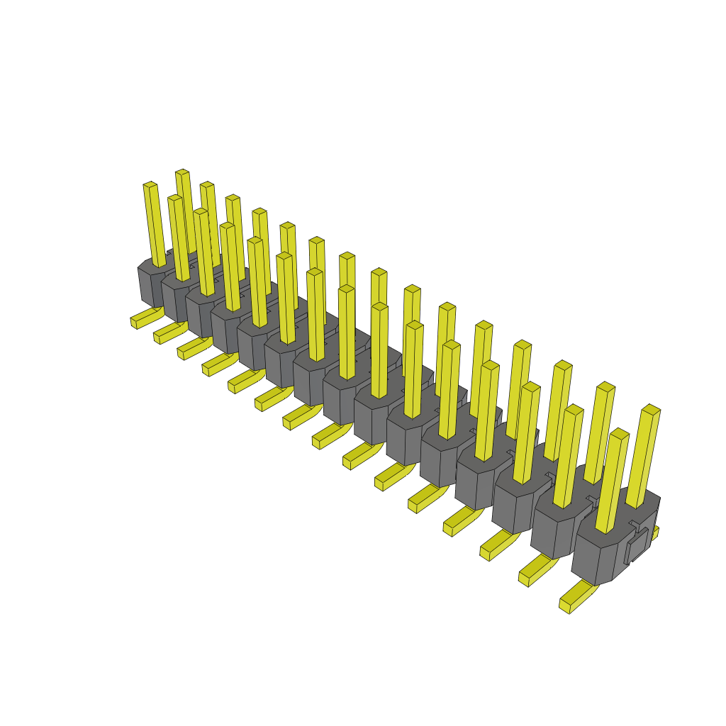 Samtec-TSM-115-01-L-DV-LC Connector Headers and PCB Receptacles Conn Unshrouded Header HDR 30 POS 2.54mm Solder ST Top Entry SMD Tube