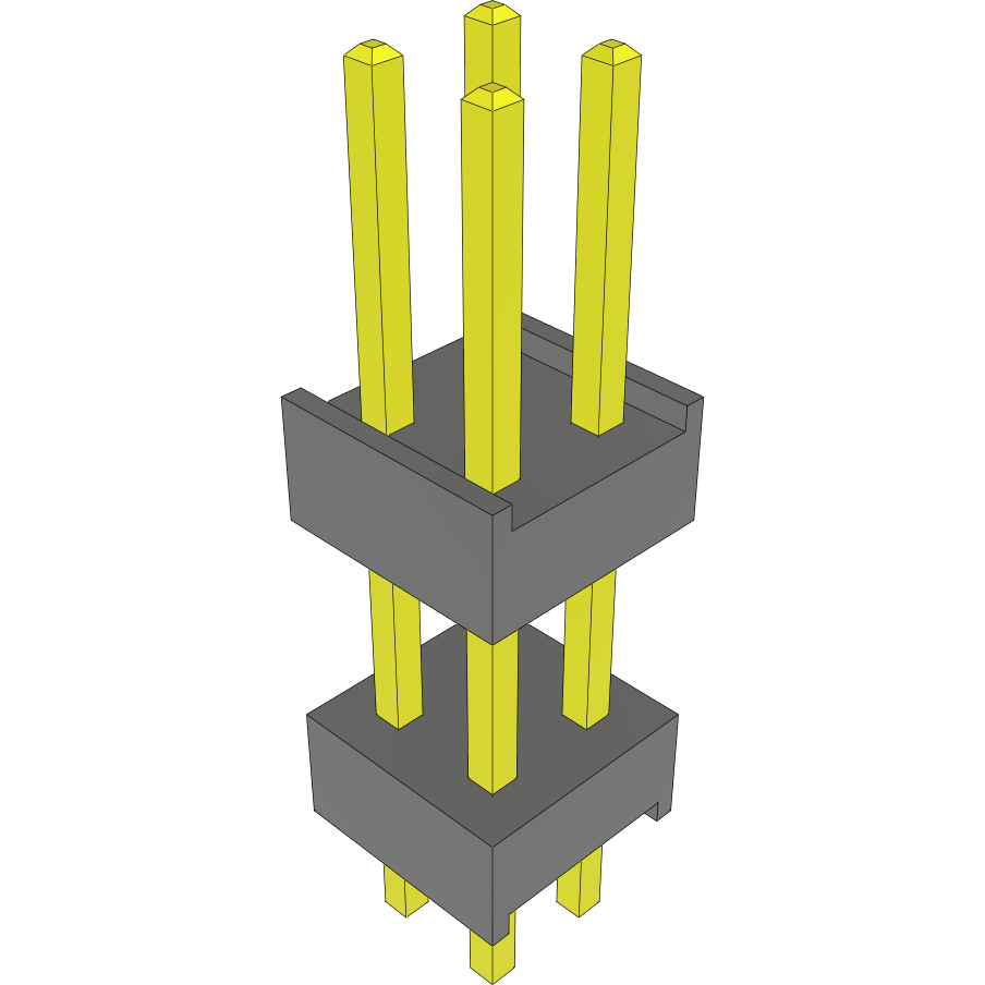 Samtec-DW-02-09-F-D-379 Steckverbinderleisten und Leiterplattenbuchsen Conn Board Stacker HDR 4 POS 2.54mm Solder ST Top Entry Thru-Hole Bulk